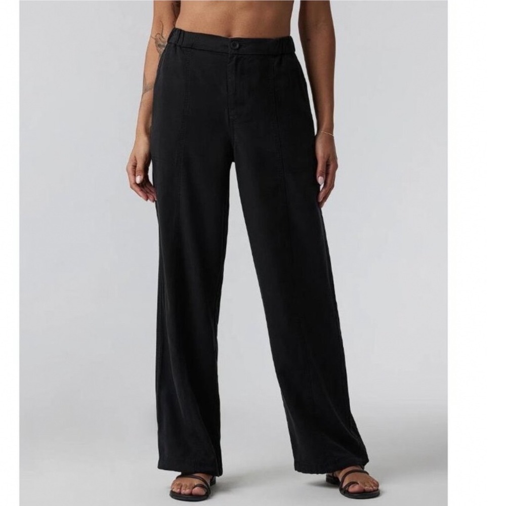 Vuori Womens Coastline Pants Size Medium Black 100% Lyocell Casual